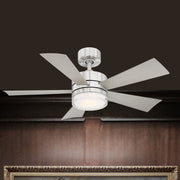 Modern Forms - Wynd 42" Stainless Steel Wet Rated LED Smart Ceiling Fan | Bees Lighting