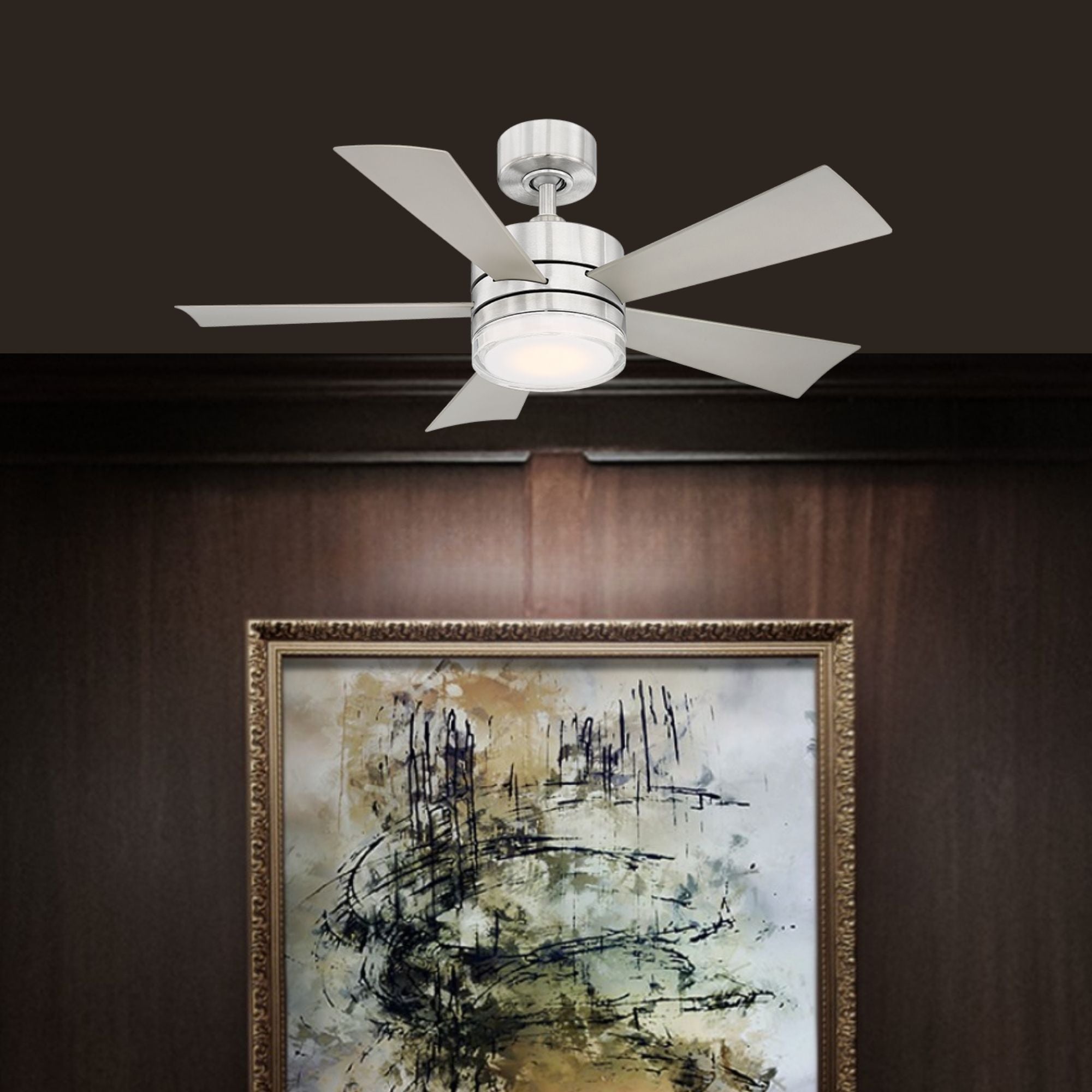Wynd 42" Stainless Steel Wet Rated LED Smart Ceiling Fan