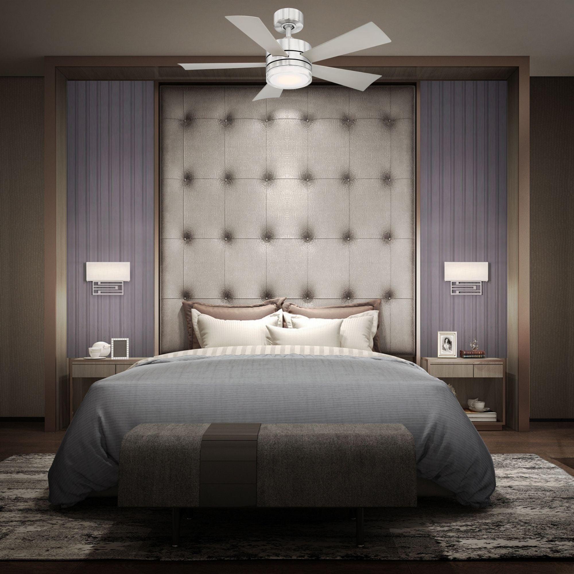 Wynd 42" Stainless Steel Wet Rated LED Smart Ceiling Fan