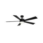 Wynd 52" Matte Black Wet Rated LED Smart Ceiling Fan