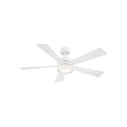 Wynd 52" Matte White Wet Rated LED Smart Ceiling Fan
