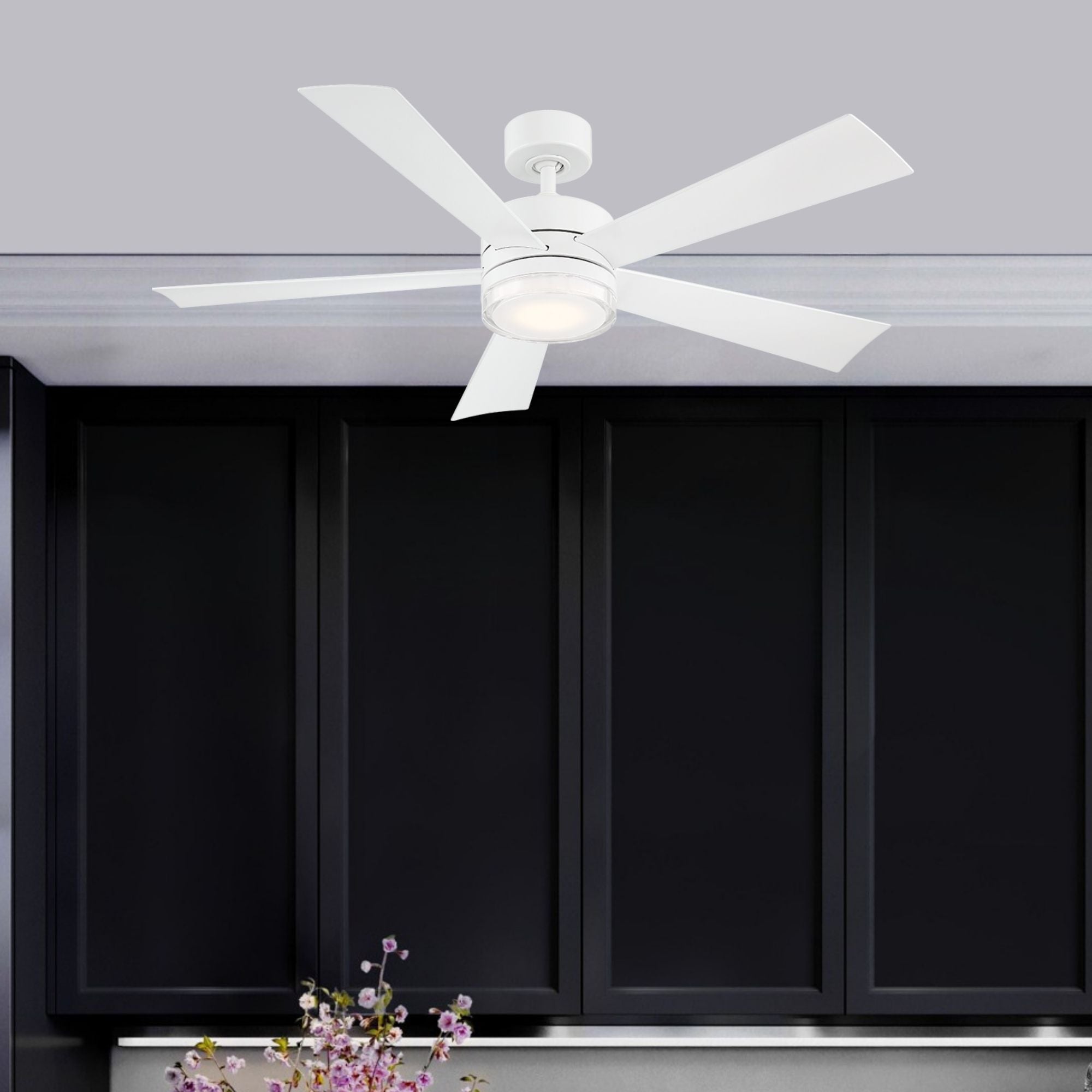 Wynd 52" Matte White Wet Rated LED Smart Ceiling Fan