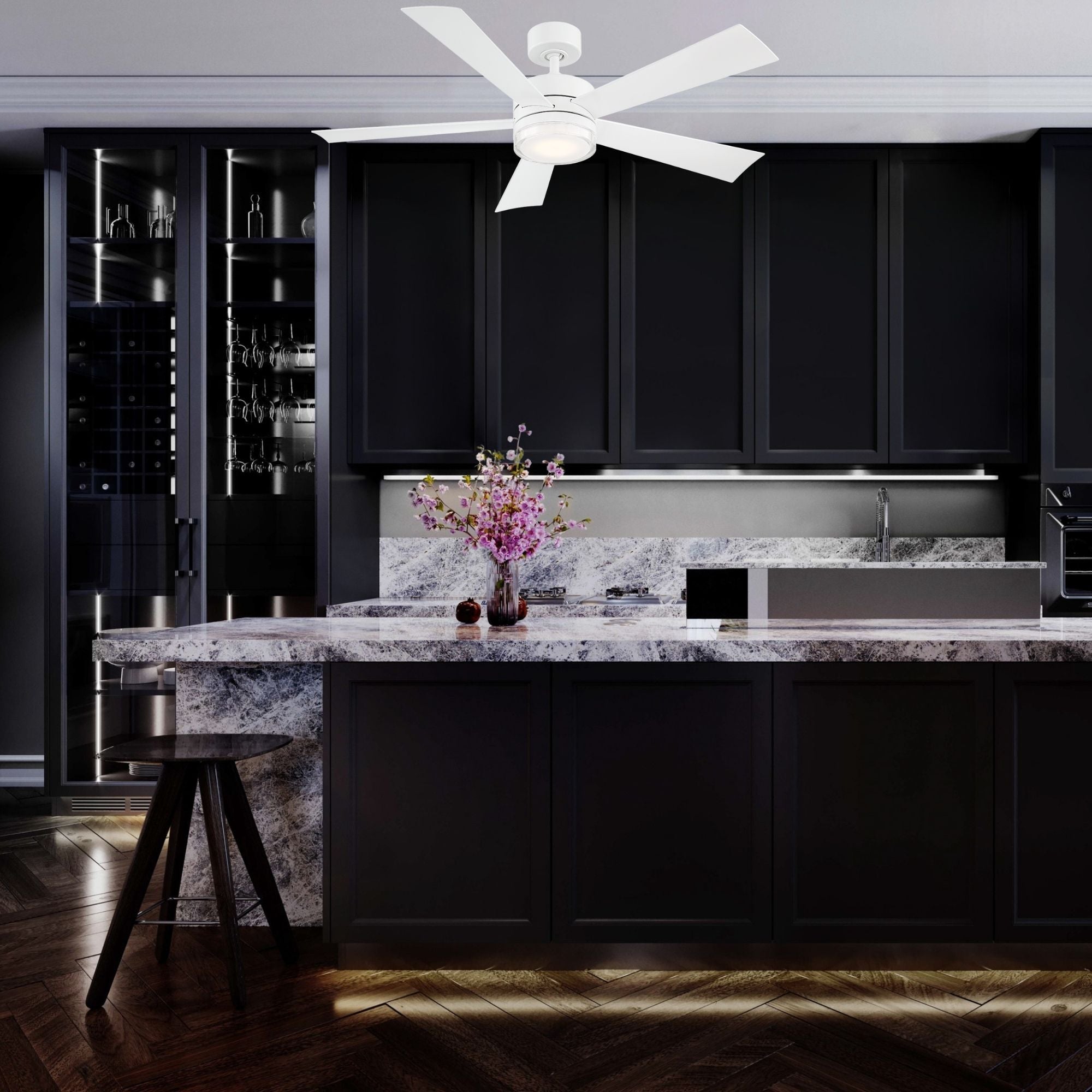 Wynd 52" Matte White Wet Rated LED Smart Ceiling Fan