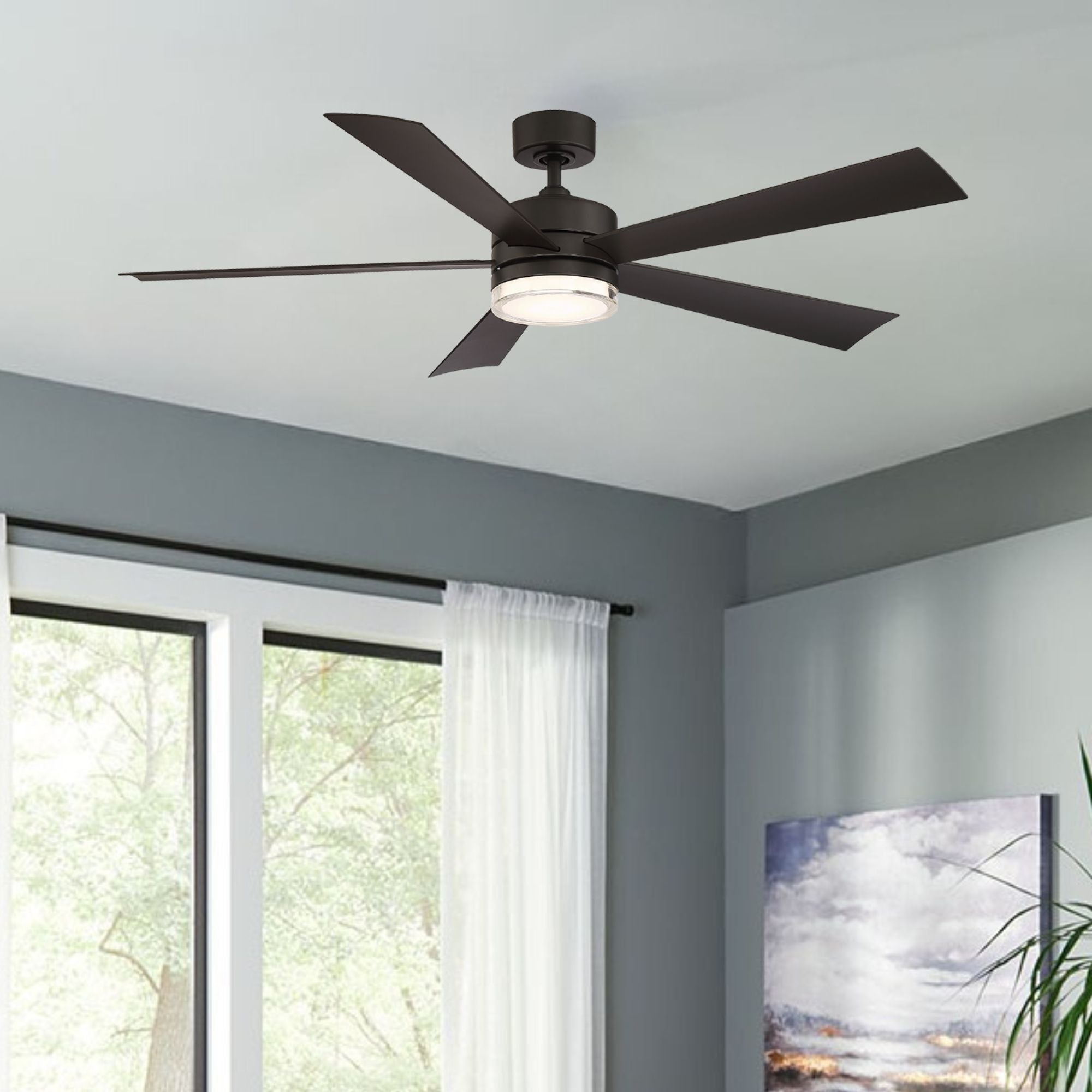 Wynd 60" Bronze Wet Rated LED Smart Ceiling Fan