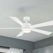 Modern Forms - Wynd 60" Matte White Wet Rated LED Smart Ceiling Fan | Bees Lighting