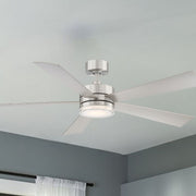 Modern Forms - Wynd 60" Stainless Steel Wet Rated LED Smart Ceiling Fan | Bees Lighting