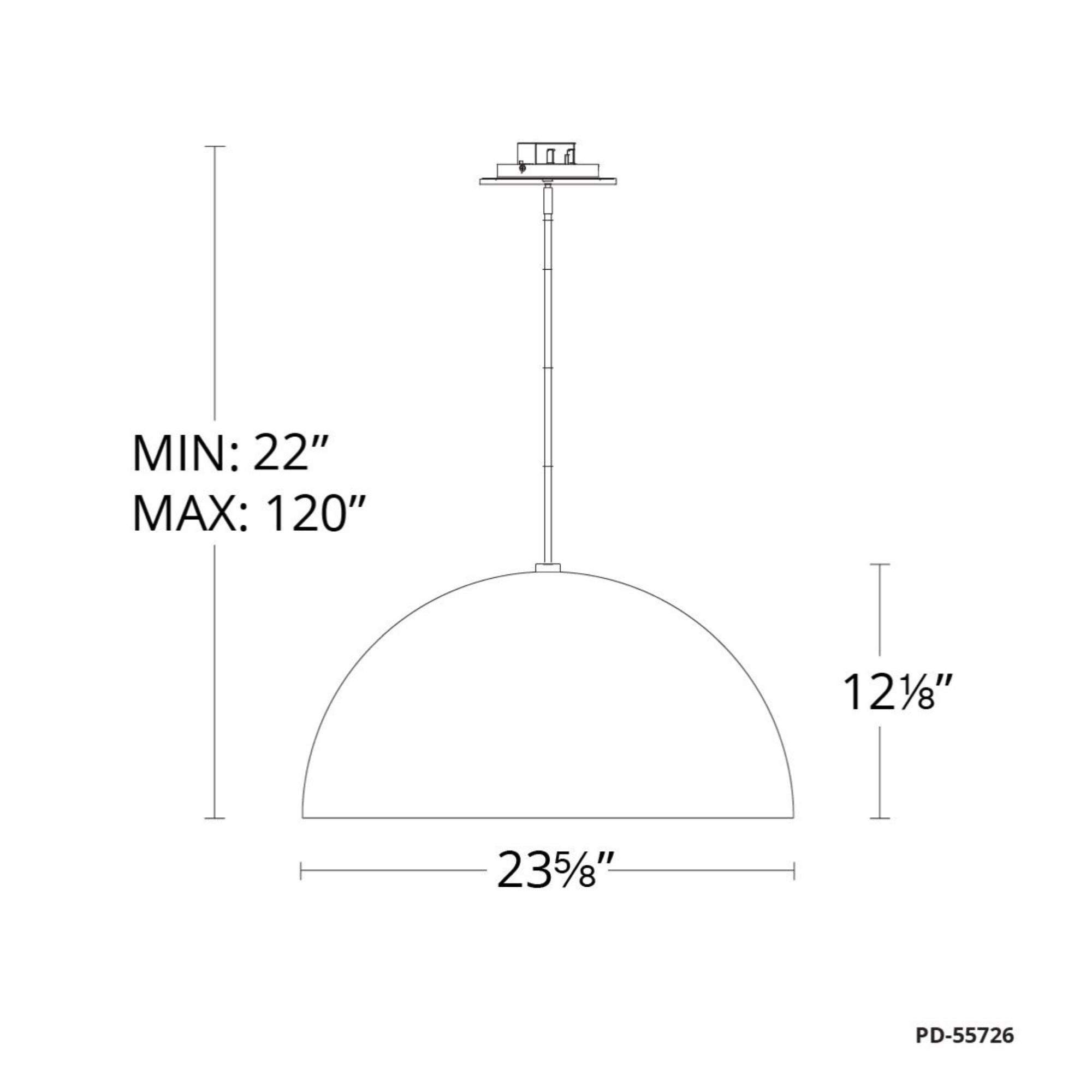 Yolo 24 in. LED Pendant Light Silver Finish