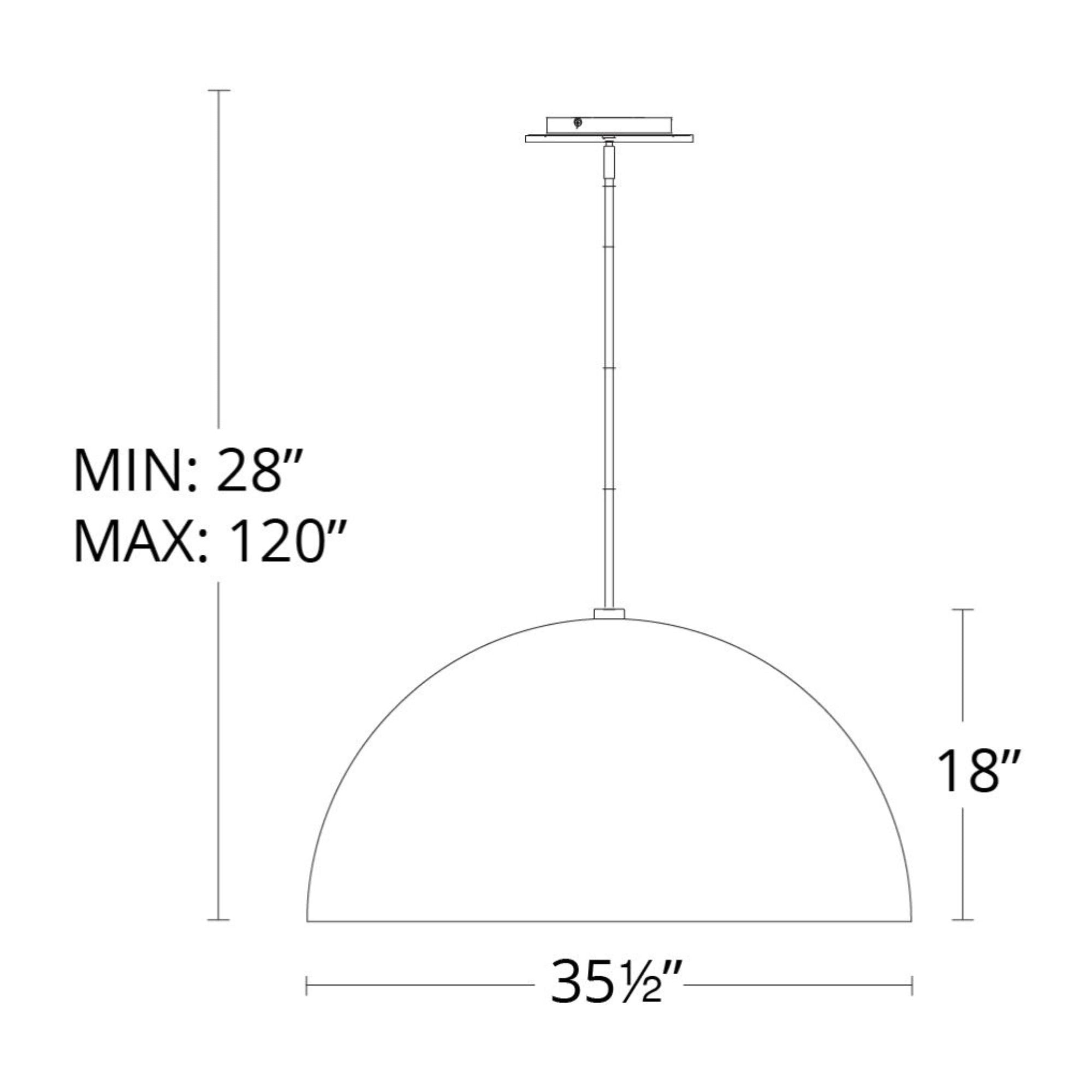 Yolo 35" LED Pendant, Silver Leaf/White Finish - Bees Lighting