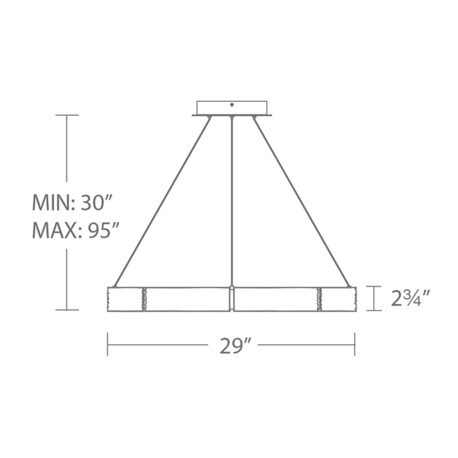 Zelda 29" LED Chandelier, Polished Nickel Finish - Bees Lighting