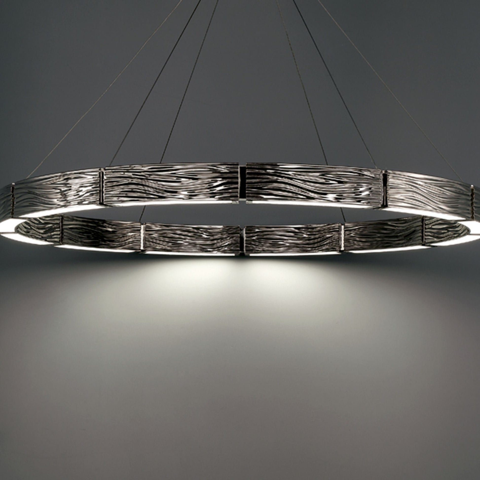 Zelda 48" LED Chandelier, Polished Nickel Finish - Bees Lighting