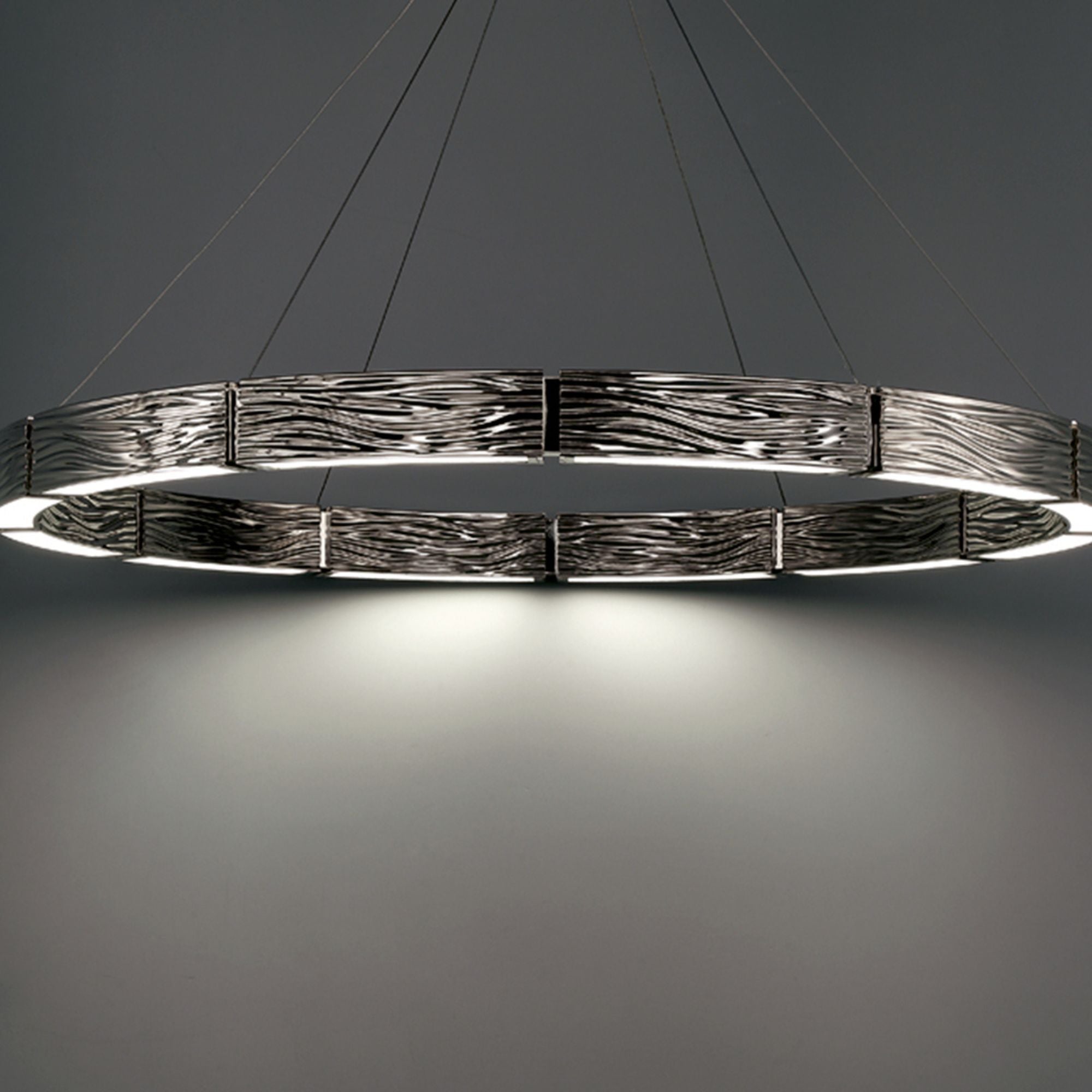 Zelda 48" LED Chandelier, Polished Nickel Finish - Bees Lighting