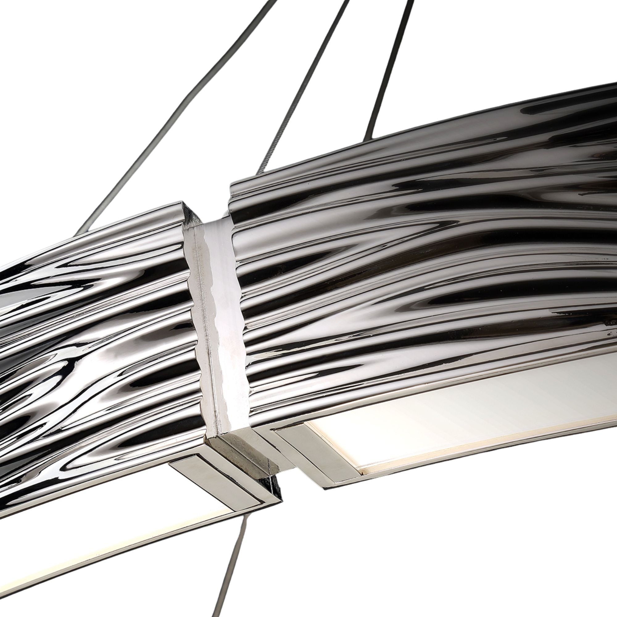 Zelda 48" LED Chandelier, Polished Nickel Finish - Bees Lighting