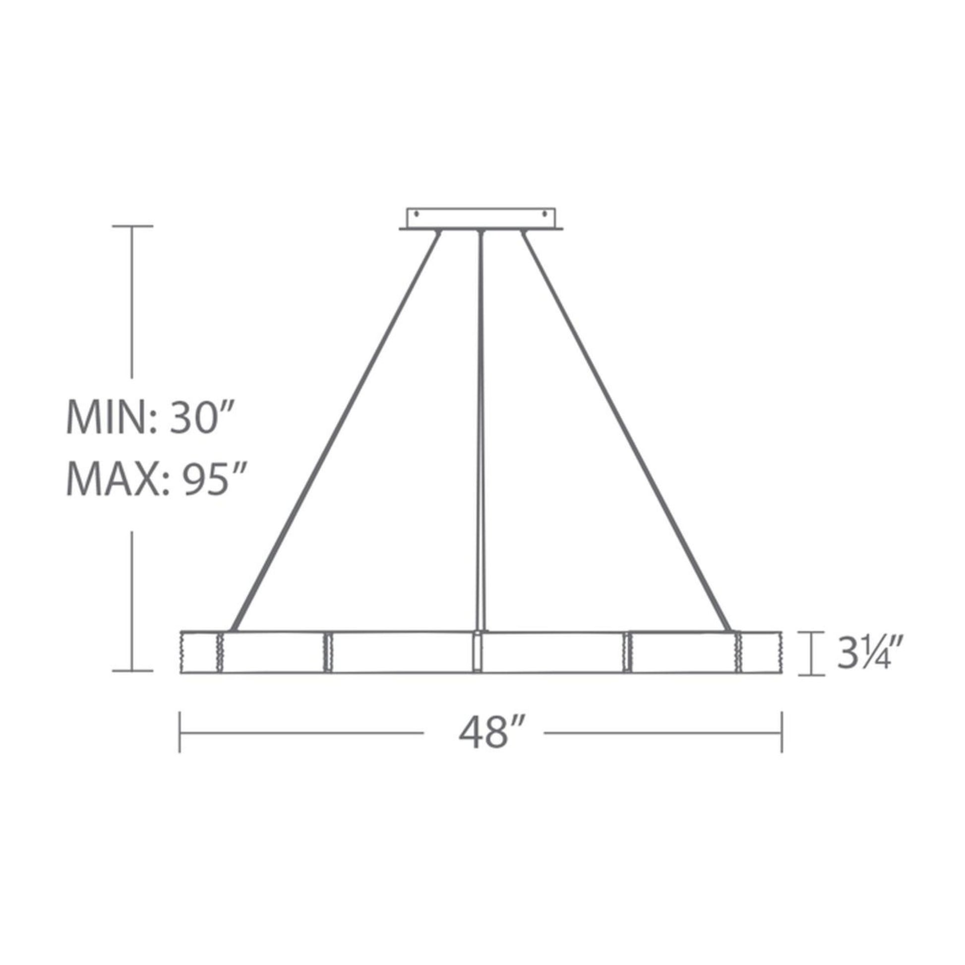Zelda 48" LED Chandelier, Polished Nickel Finish - Bees Lighting