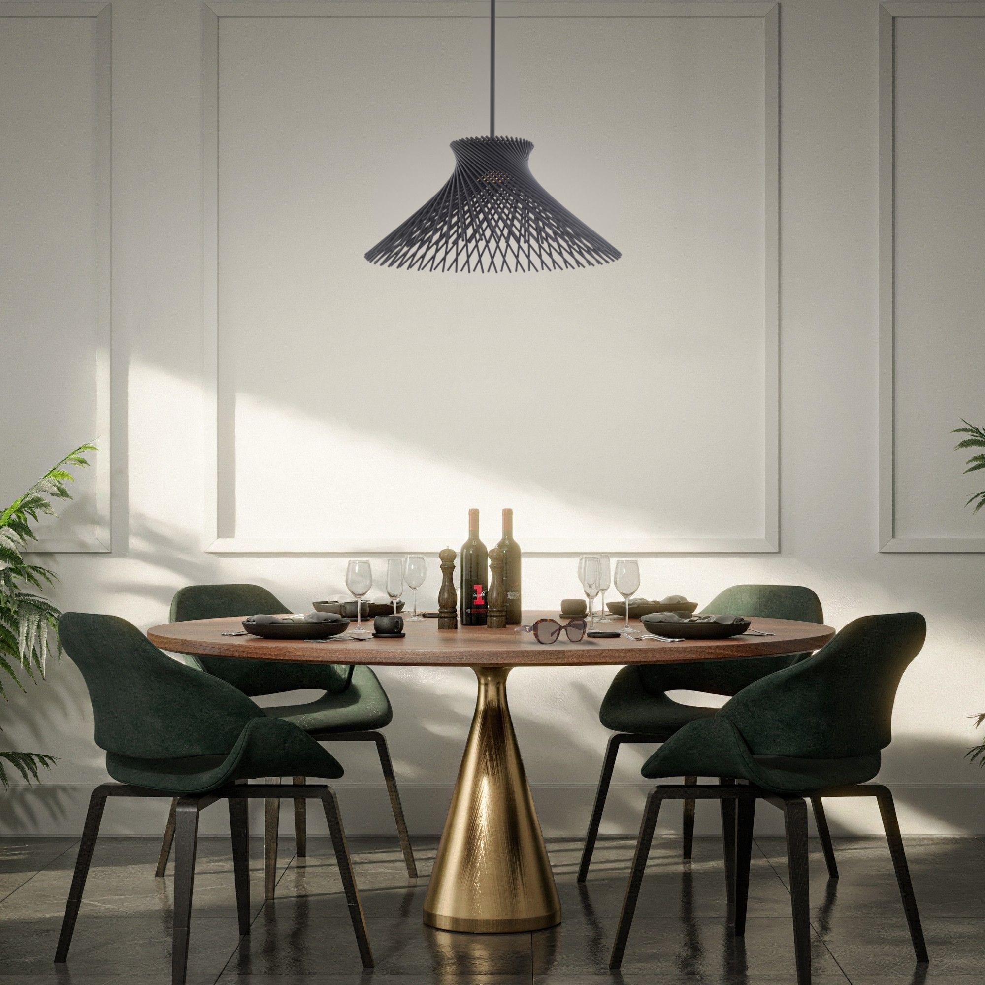 Zenya 23" LED Chandelier, Black Finish