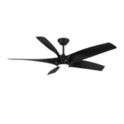 Zephyr 62" 5-Blade Outdoor LED Smart Ceiling Fan, Matte Black