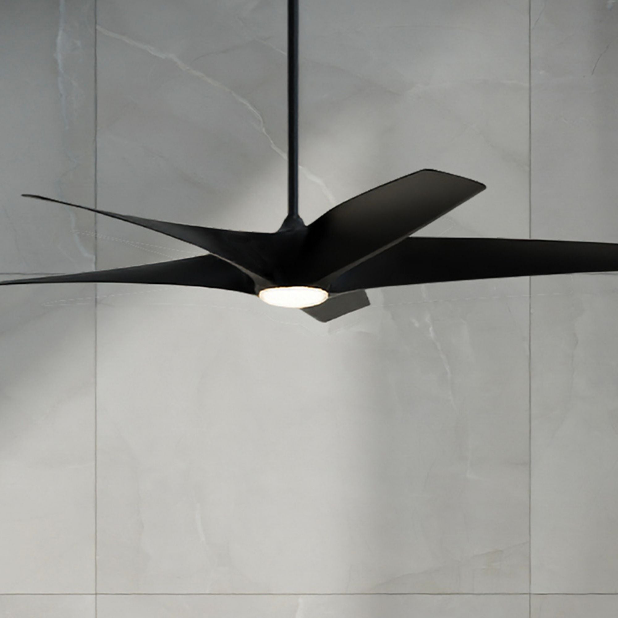 Zephyr 62" 5-Blade Outdoor LED Smart Ceiling Fan, Matte Black