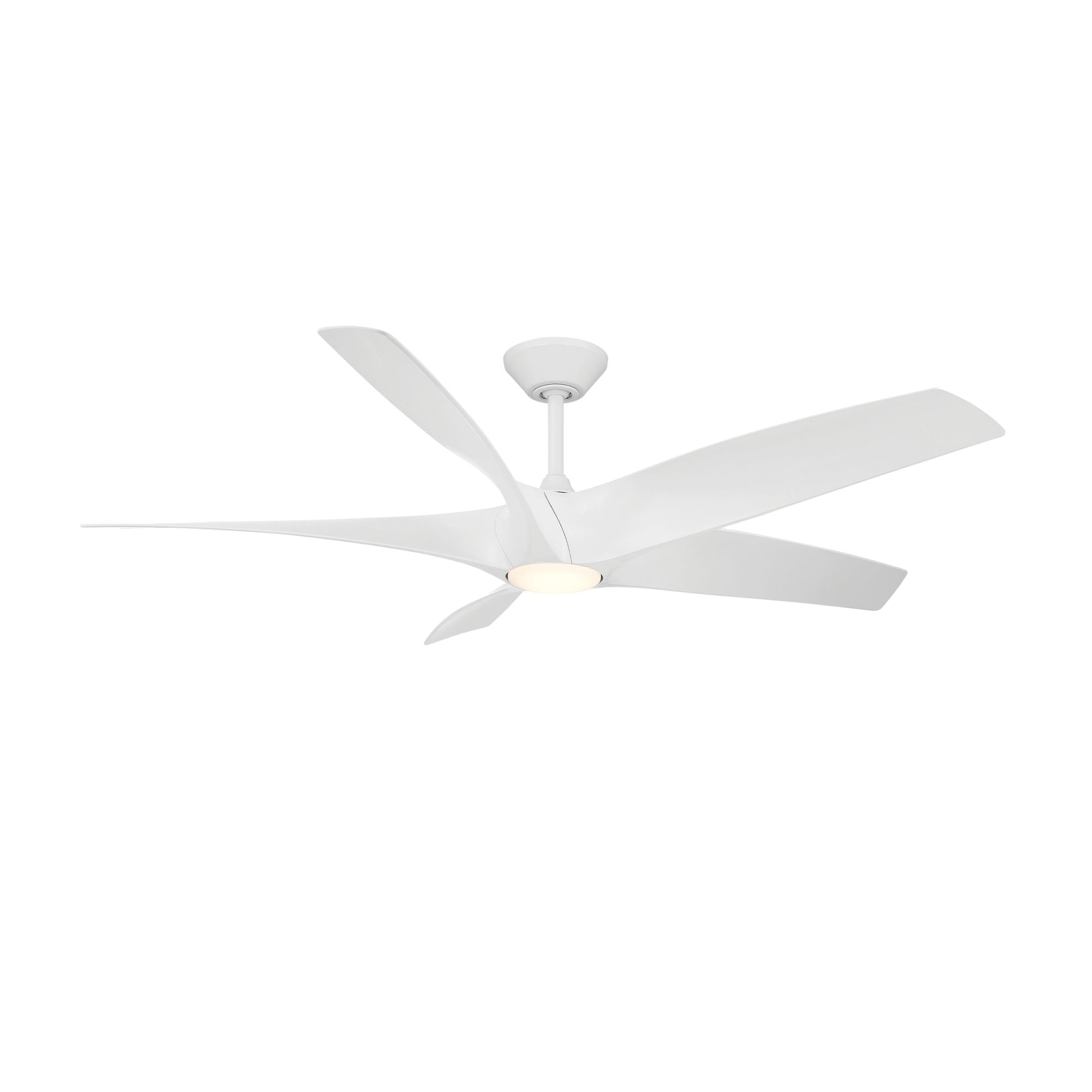 Zephyr 62" 5-Blade Outdoor LED Smart Ceiling Fan, Matte White