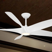 Zephyr 62" 5-Blade Outdoor LED Smart Ceiling Fan, Matte White