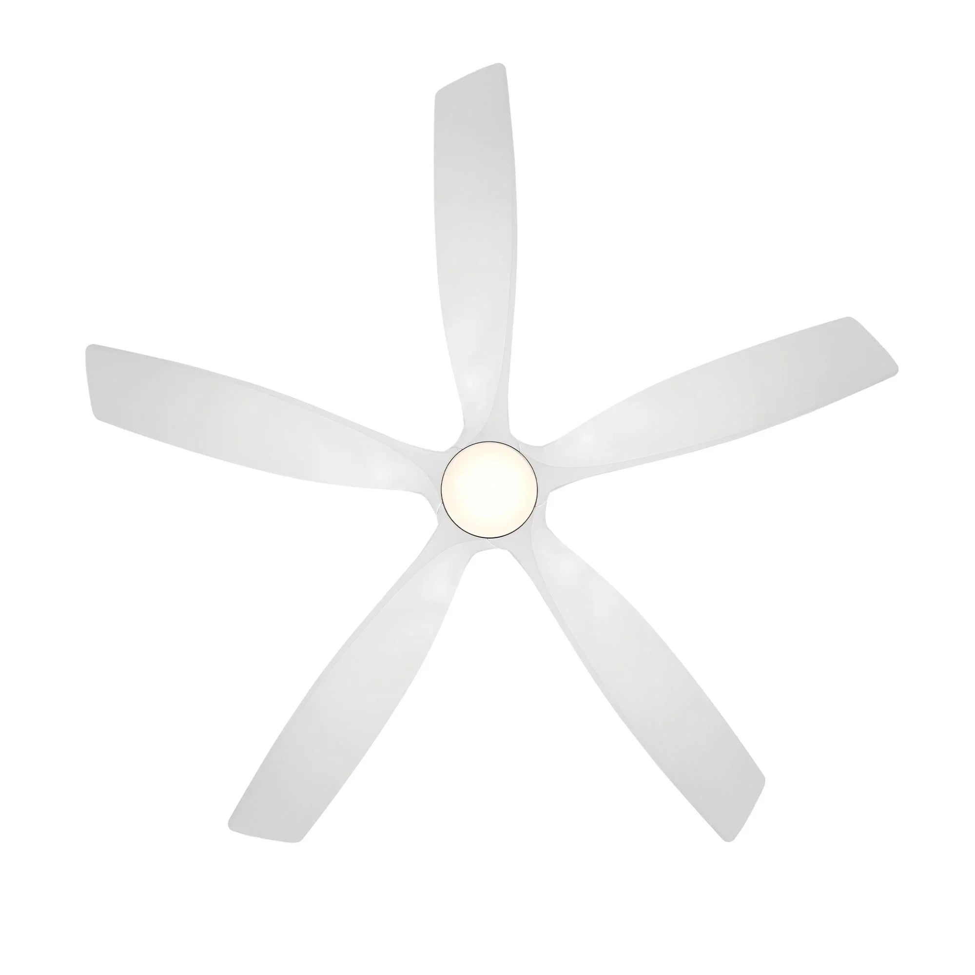 Zephyr 62" 5-Blade Outdoor LED Smart Ceiling Fan, Matte White