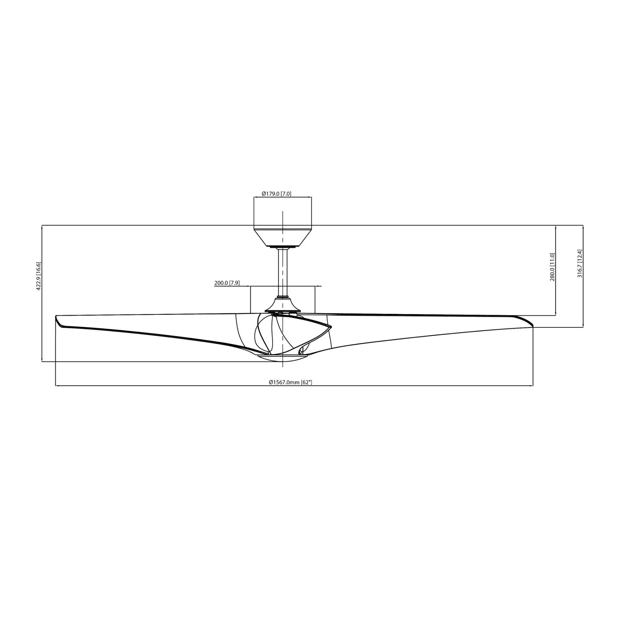 Zephyr 62" 5-Blade Outdoor LED Smart Ceiling Fan, Matte White