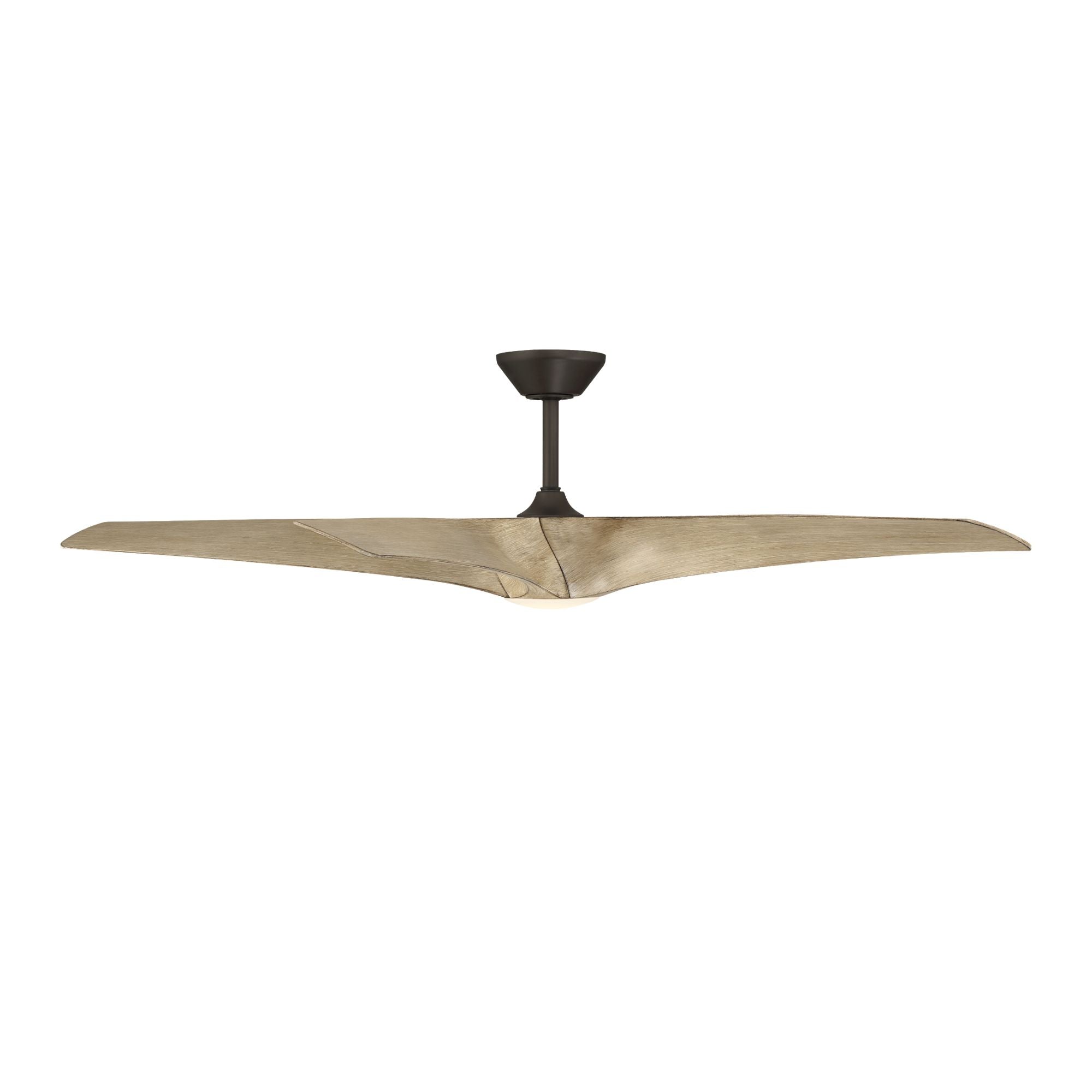 Zephyr 62" 5-Blade Outdoor LED Smart Ceiling Fan, Bronze with White Oak Blades