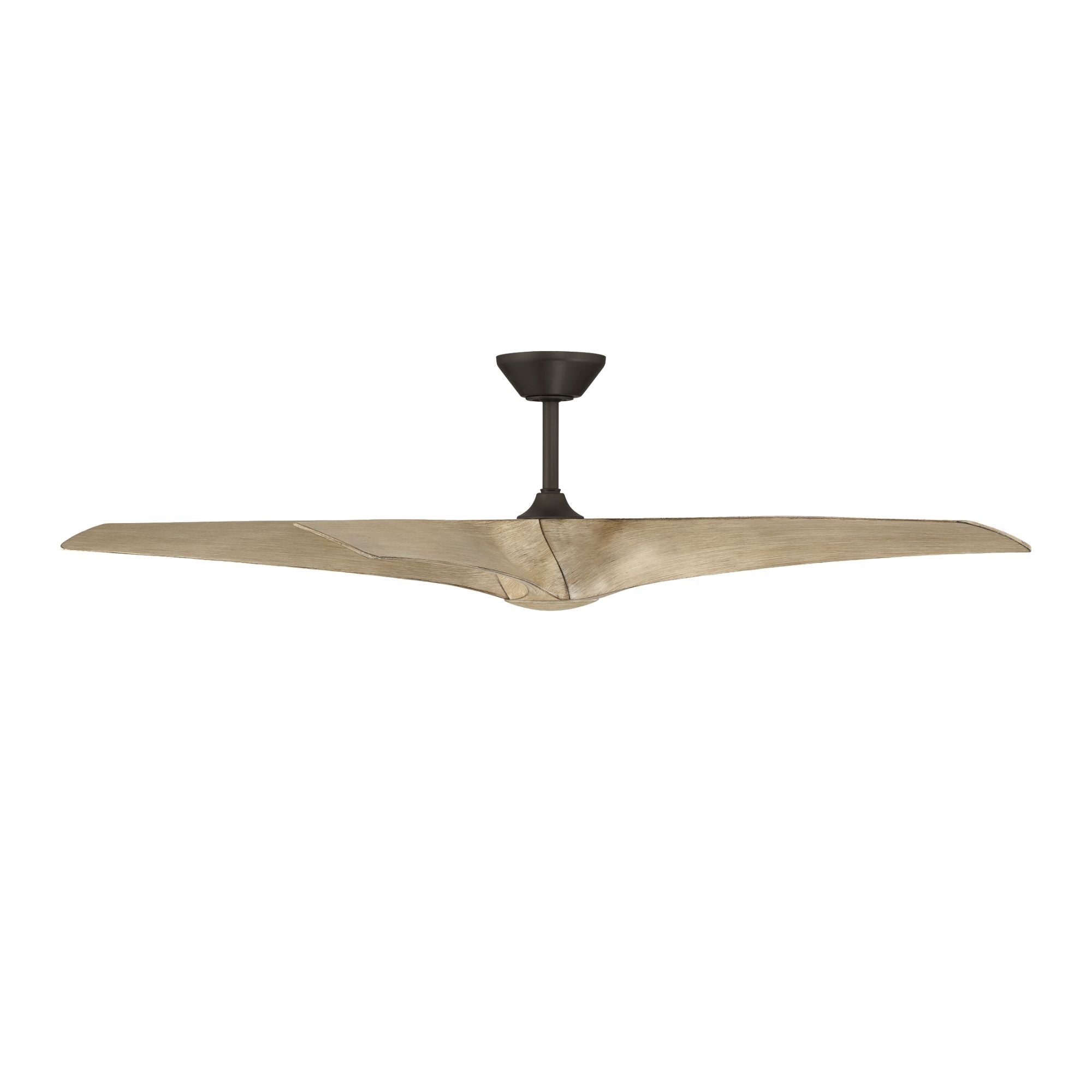 Zephyr 62" 5-Blade Outdoor LED Smart Ceiling Fan, Bronze with White Oak Blades
