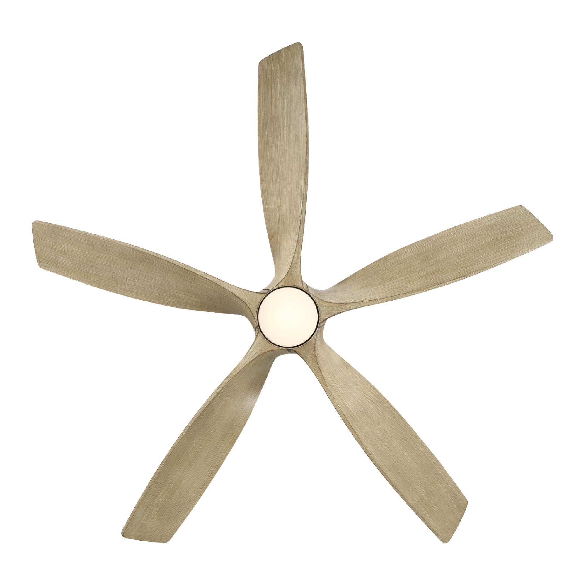 Zephyr 62" 5-Blade Outdoor LED Smart Ceiling Fan, Bronze with White Oak Blades