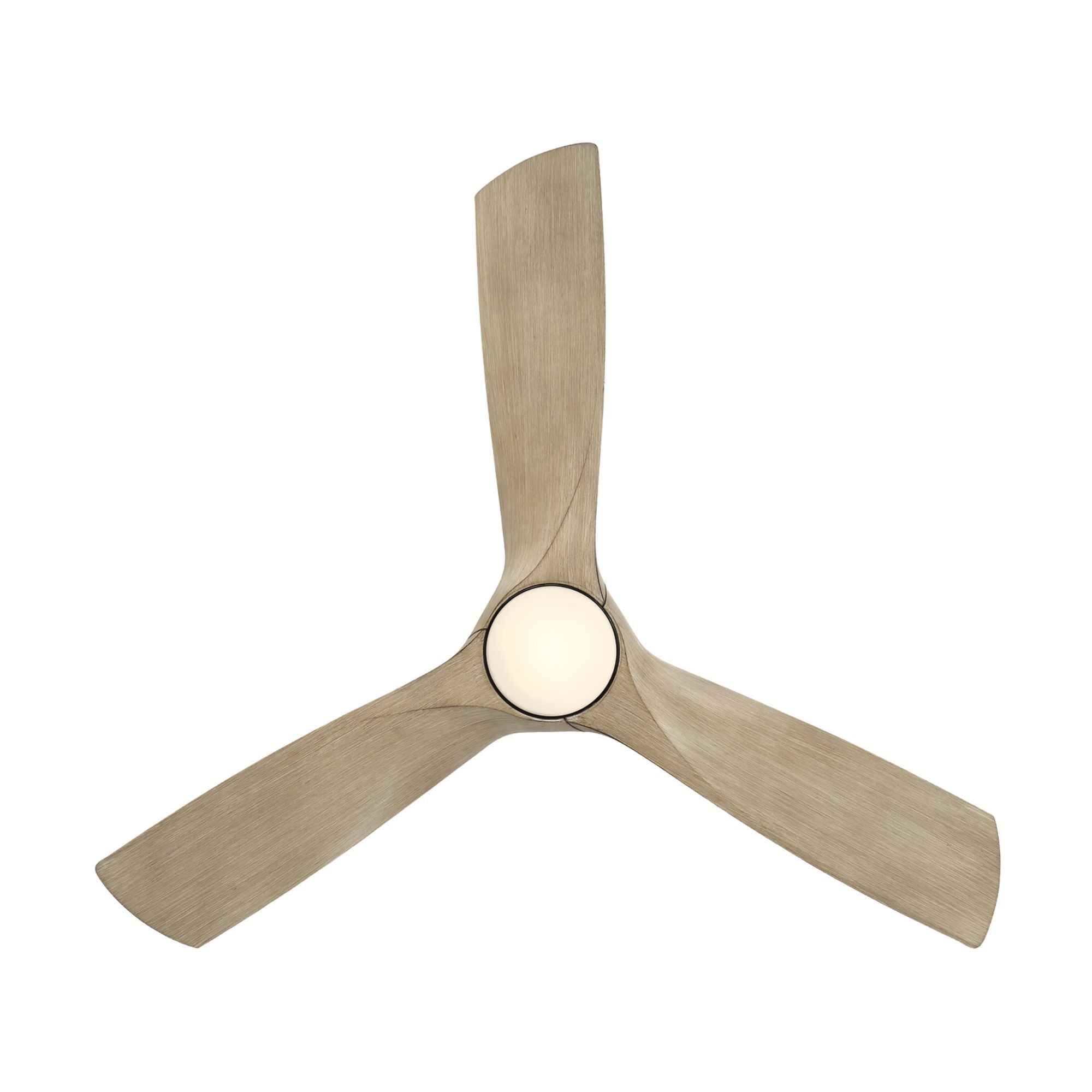 Zephyr 52" Outdoor LED Smart Ceiling Fan, Bronze with White Oak Blades