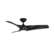 Zephyr 52" Outdoor LED Smart Ceiling Fan, Matte Black