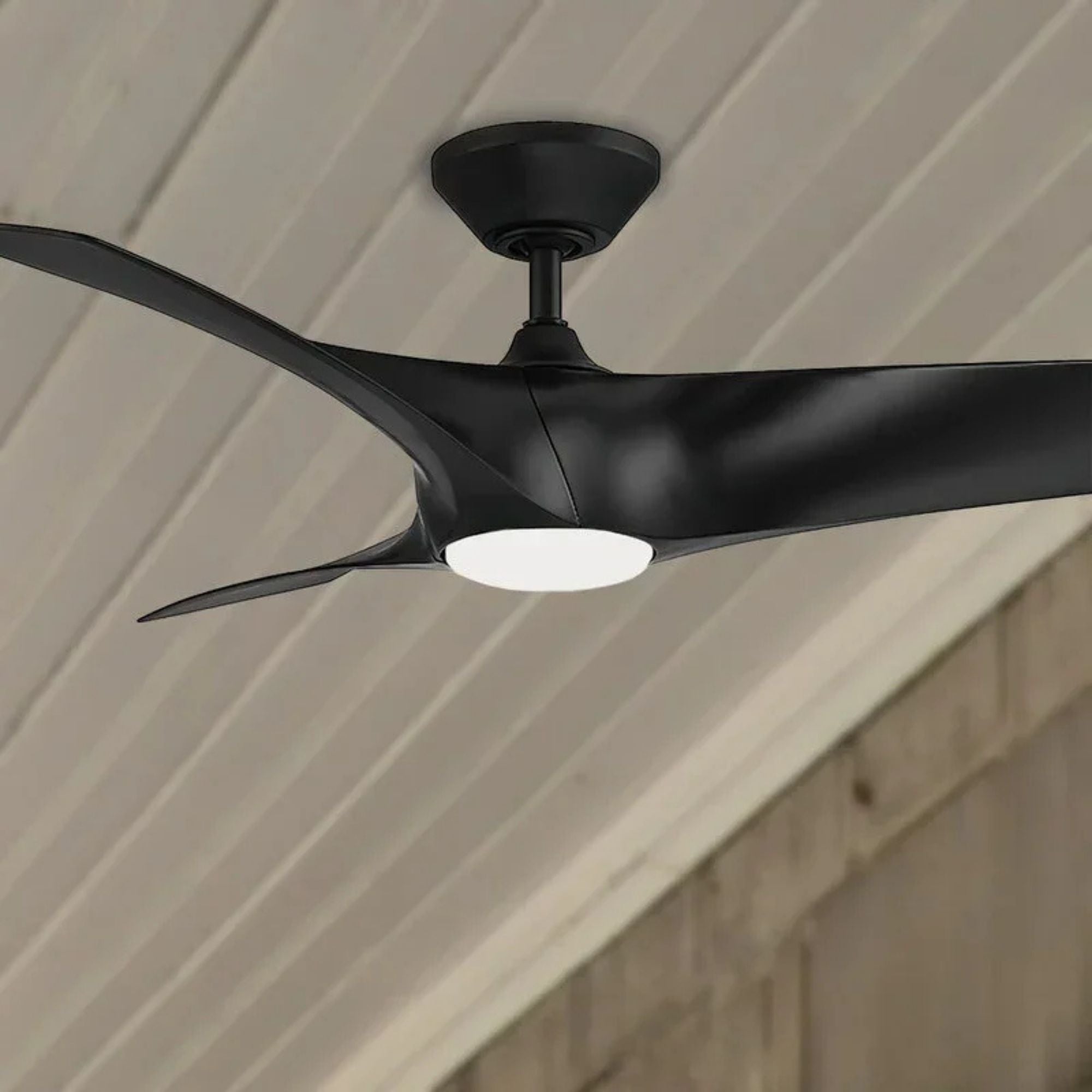 Zephyr 52" Outdoor LED Smart Ceiling Fan, Matte Black