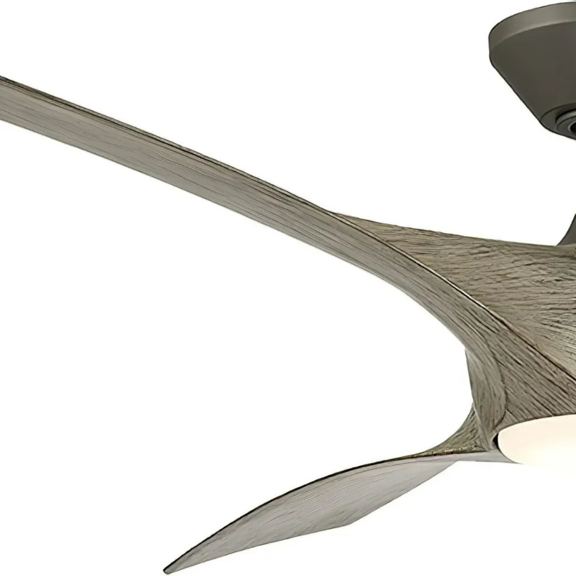 Zephyr 62" Wet Rated LED Smart Ceiling Fan, Graphite with Weathered Wood Blades