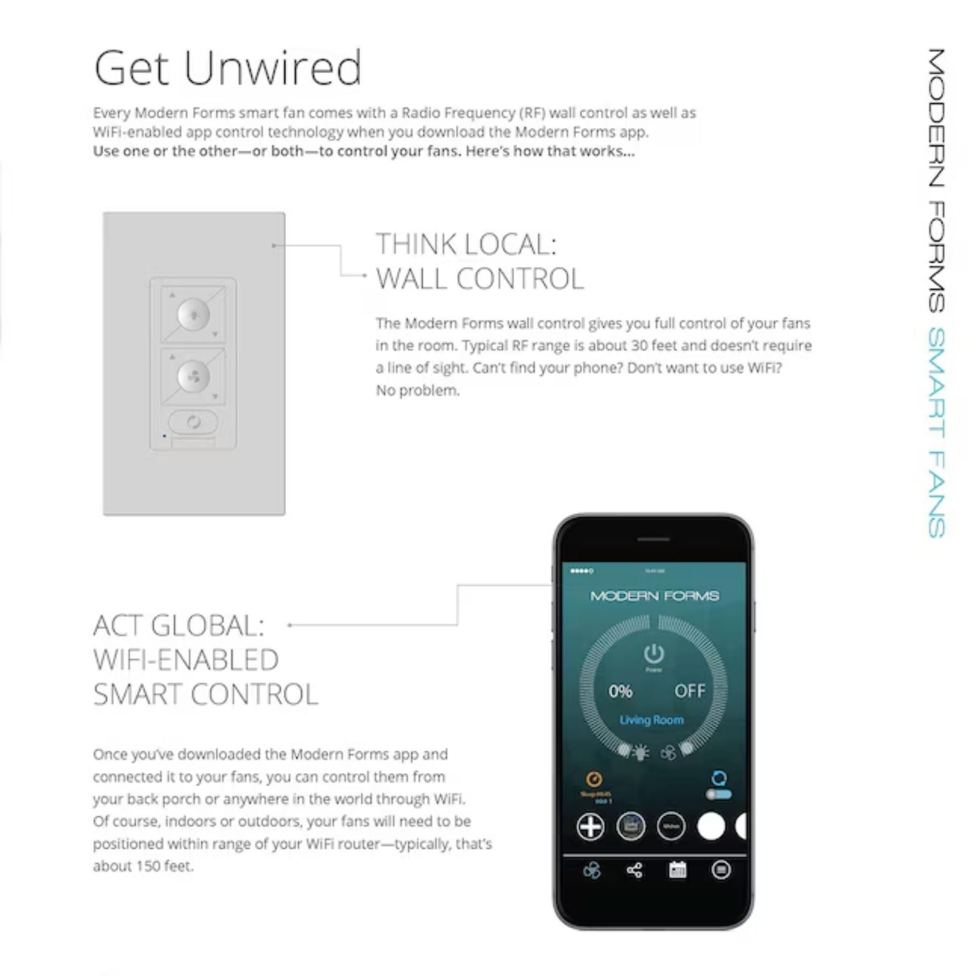 Zephyr 62" Wet Rated LED Smart Ceiling Fan, Matte Black