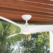 Zephyr 62" Wet Rated LED Smart Ceiling Fan, Matte White