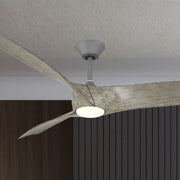 Zephyr 72" Outdoor LED Smart Ceiling Fan, Graphite with Weathered Wood Blades