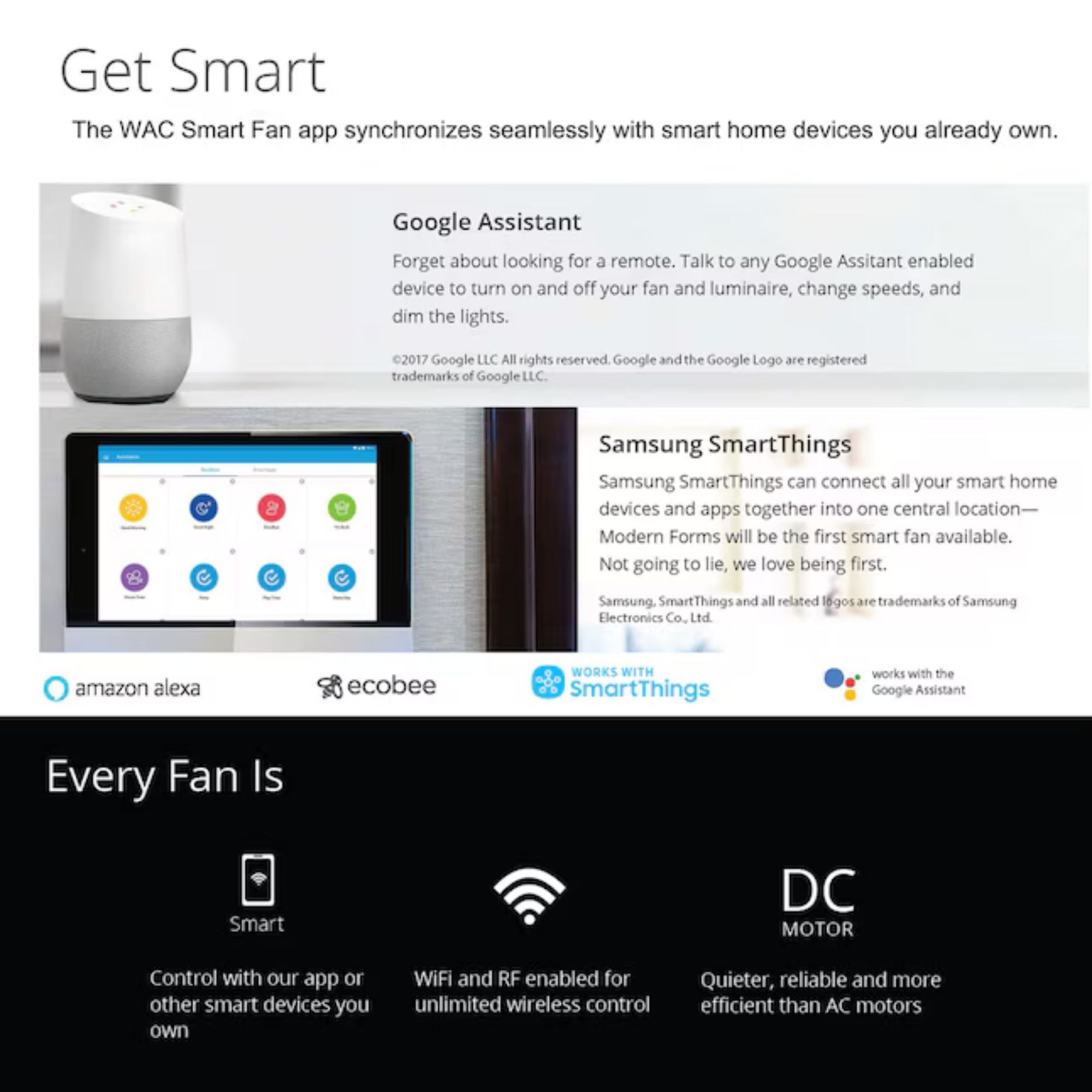 Zephyr 72" Outdoor LED Smart Ceiling Fan, Graphite with Weathered Wood Blades