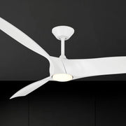 Zephyr 72" Outdoor LED Smart Ceiling Fan, Matte White