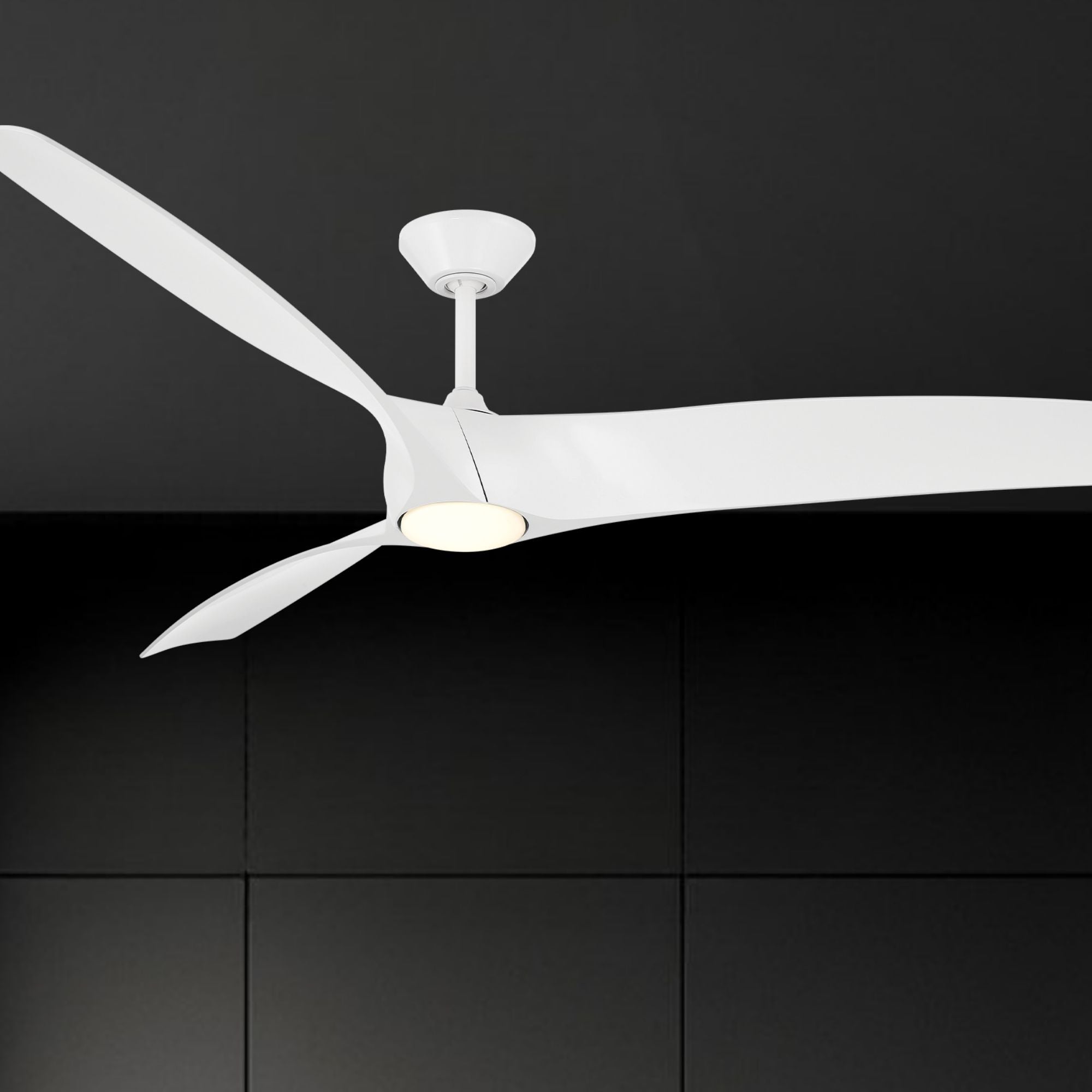 Zephyr 72" Outdoor LED Smart Ceiling Fan, Matte White