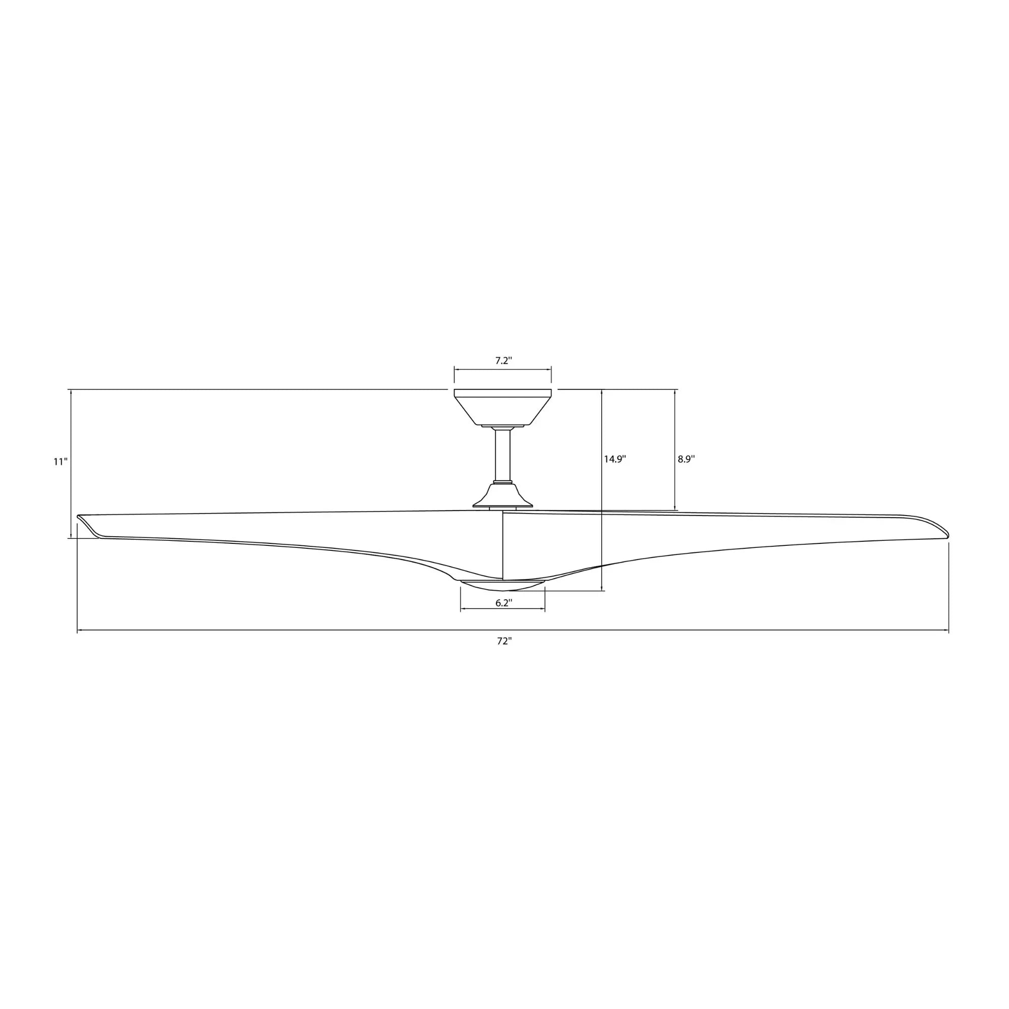 Zephyr 72" Outdoor LED Smart Ceiling Fan, Matte White