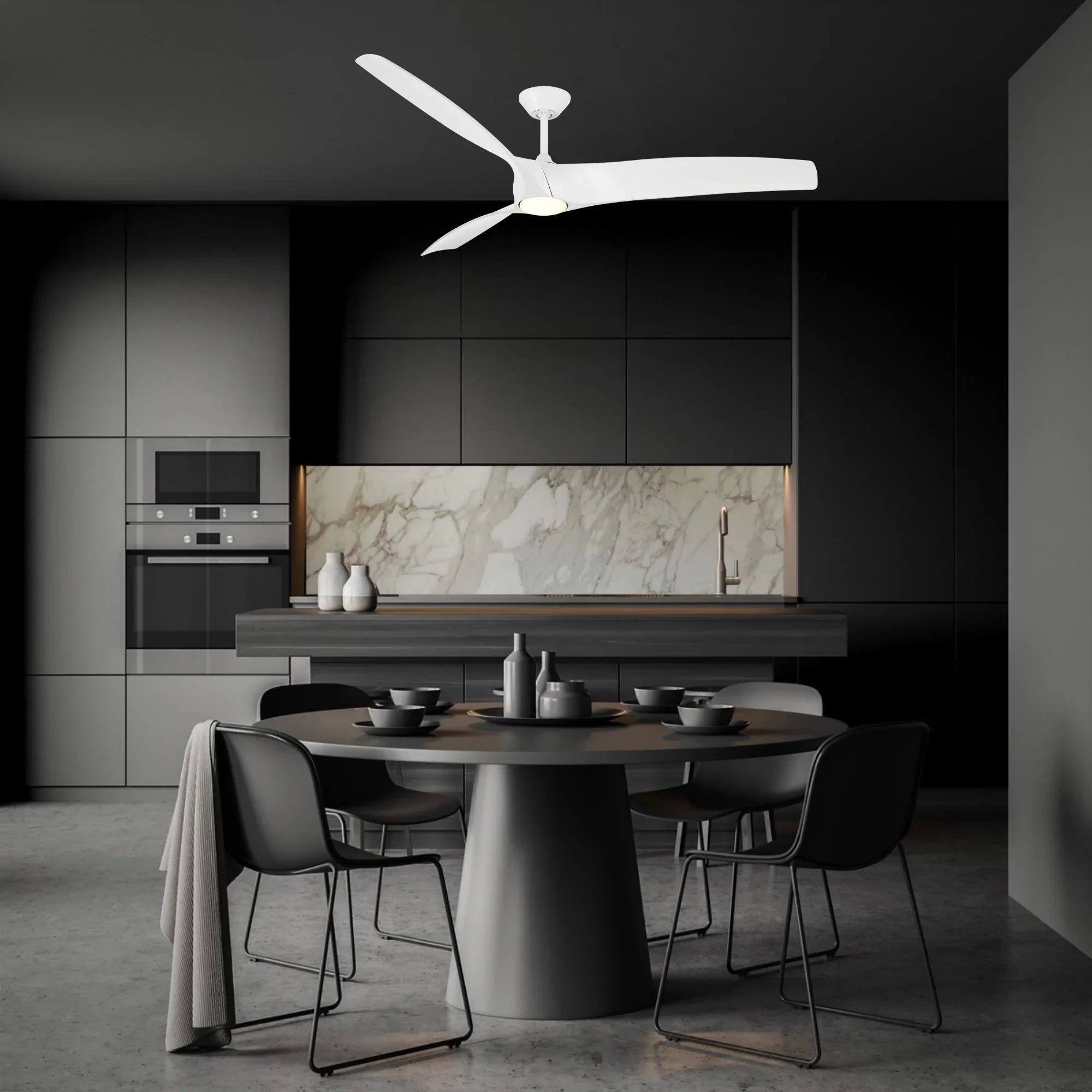 Zephyr 72" Outdoor LED Smart Ceiling Fan, Matte White