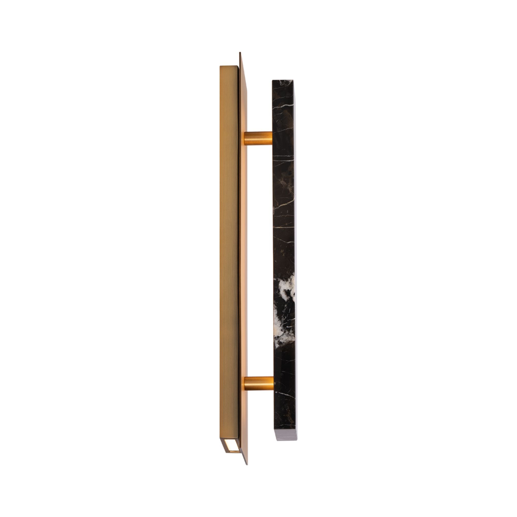 Zurich 18" LED Wall Sconce, Black & Aged Brass Finish