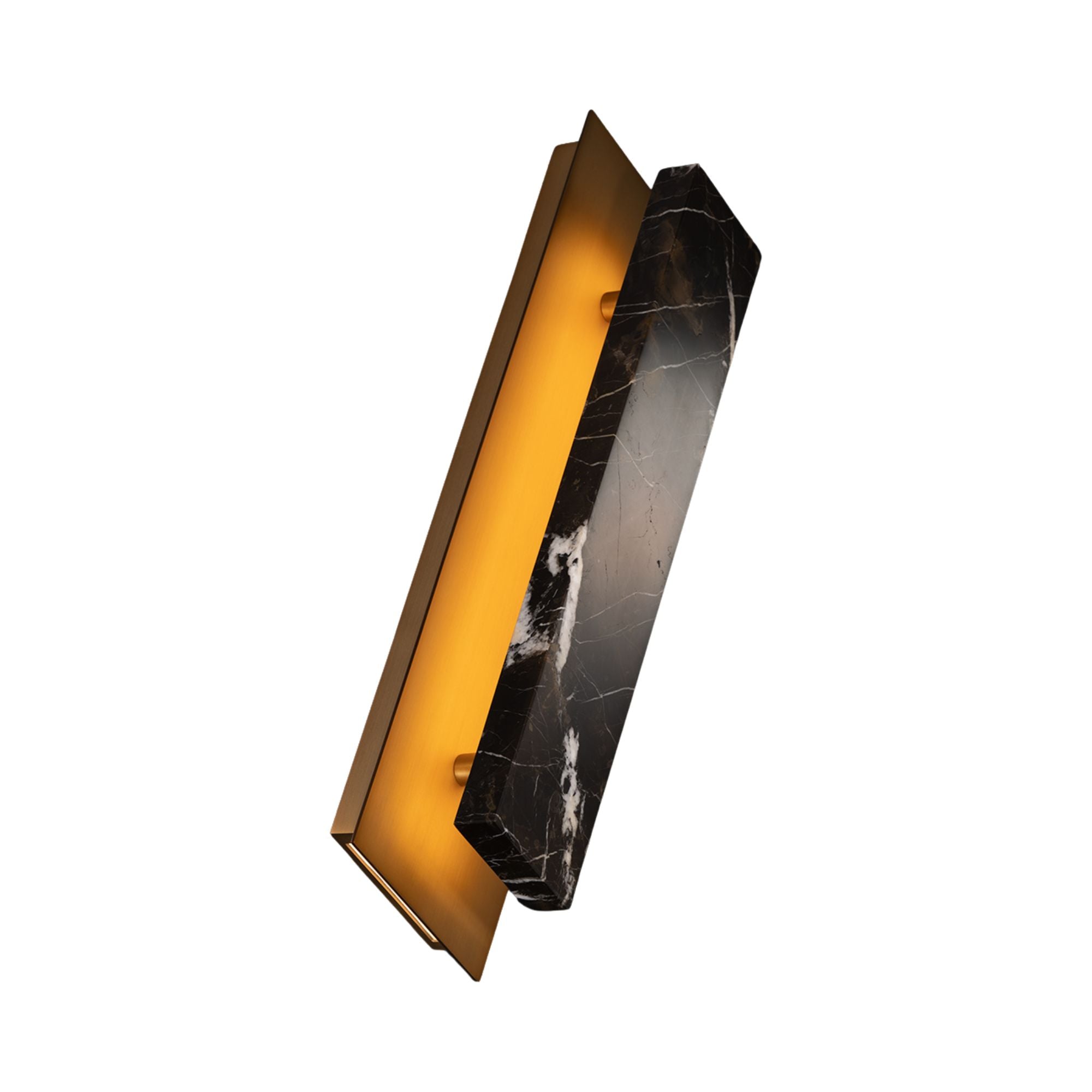 Zurich 18" LED Wall Sconce, Black & Aged Brass Finish