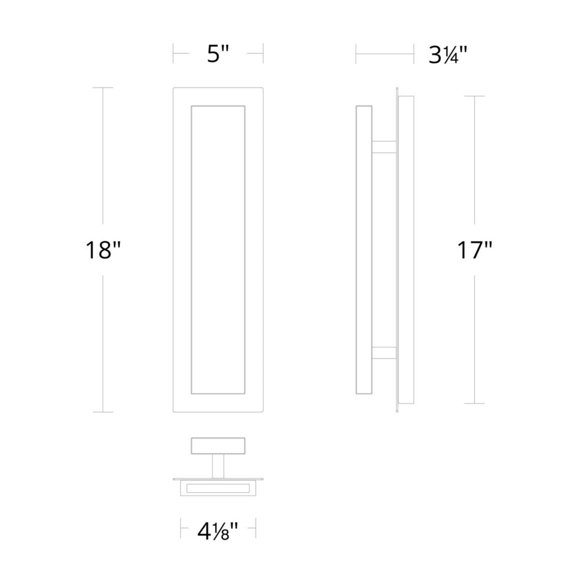 Zurich 18" LED Wall Sconce, Black & Aged Brass Finish