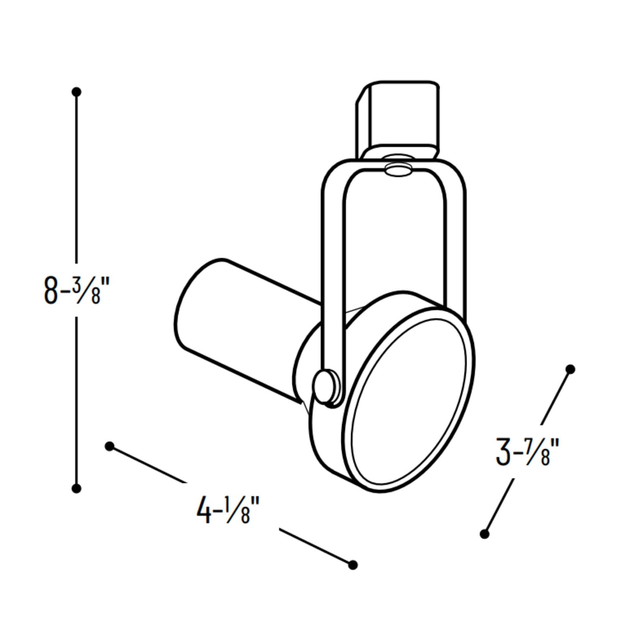 Gimbal Ring Track Head 75W Max PAR30, Halo, Natural Metal