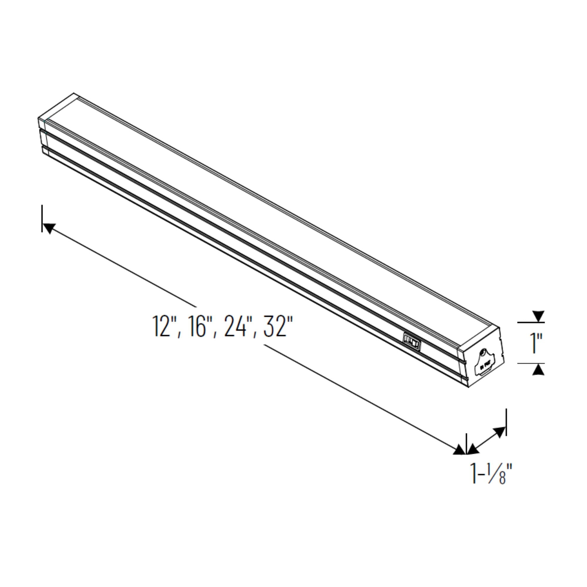 12" Low-Profile LED Bravo FROST Under Cabinet Light, Tunable White, 120V