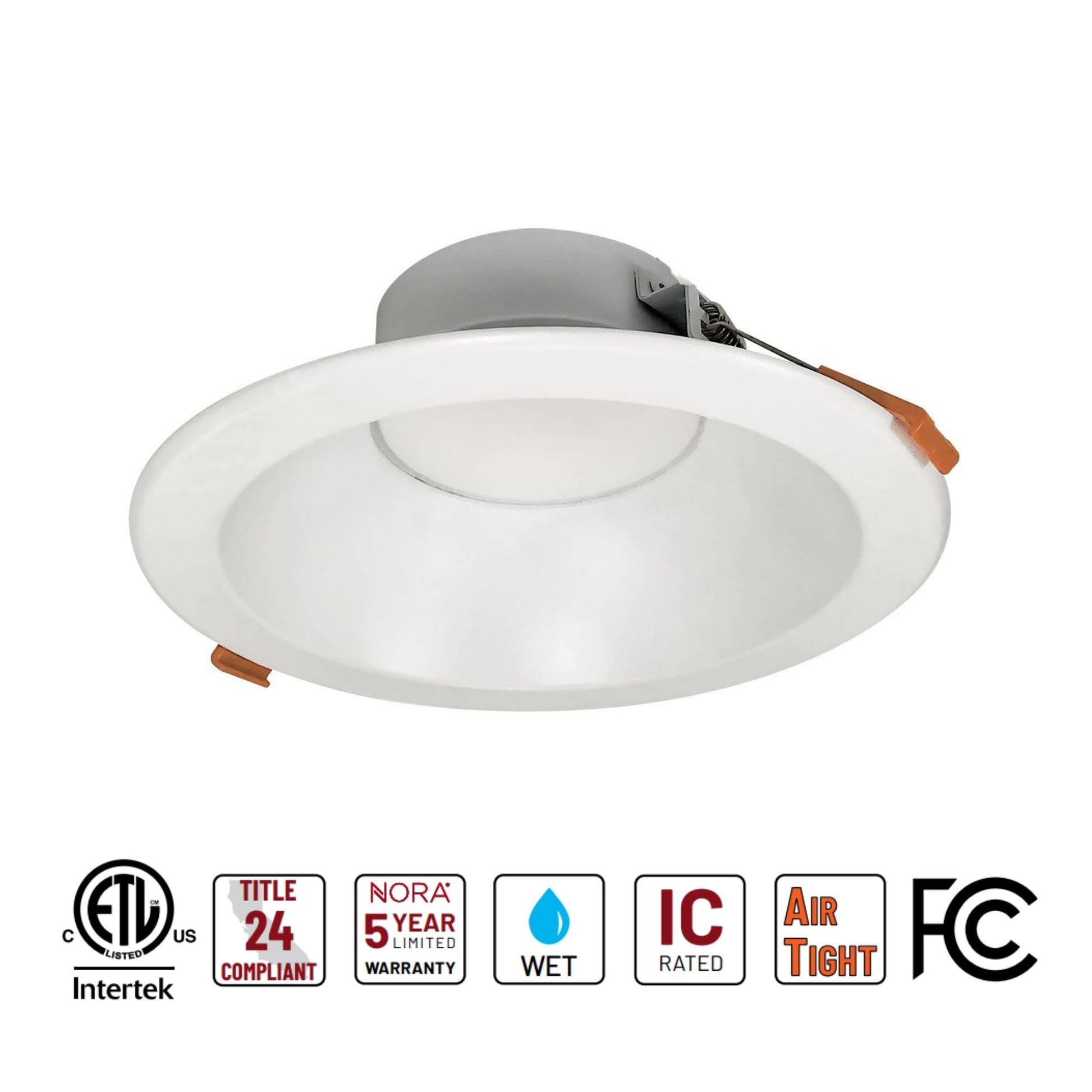 6" Theia Canless LED Downlight, 1400 Lumens, 5CCT, Matte Powder White Finish - Bees Lighting