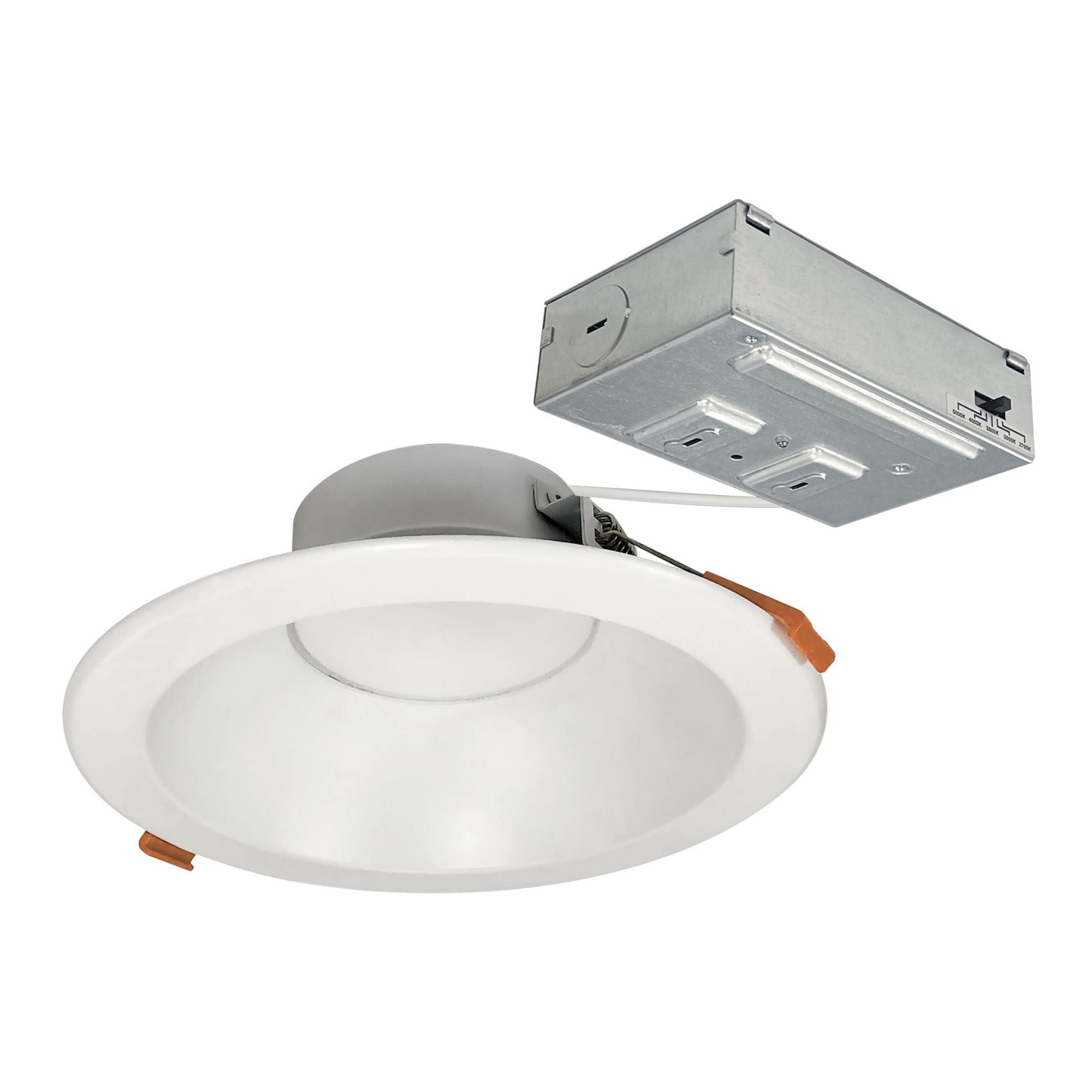 6" Theia Canless LED Downlight, 1400 Lumens, 5CCT, Matte Powder White Finish