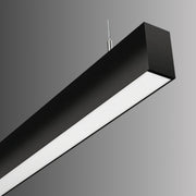 LED Strip Light Fixture, 40W, 5455 Lumens, 30K/35K/40K, 120-277V, Black, Flat Lens