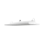 RAB RBAY22M Field-Adjustable Linear LED High Bay light in white finish shown from a low-angle side view with visible.