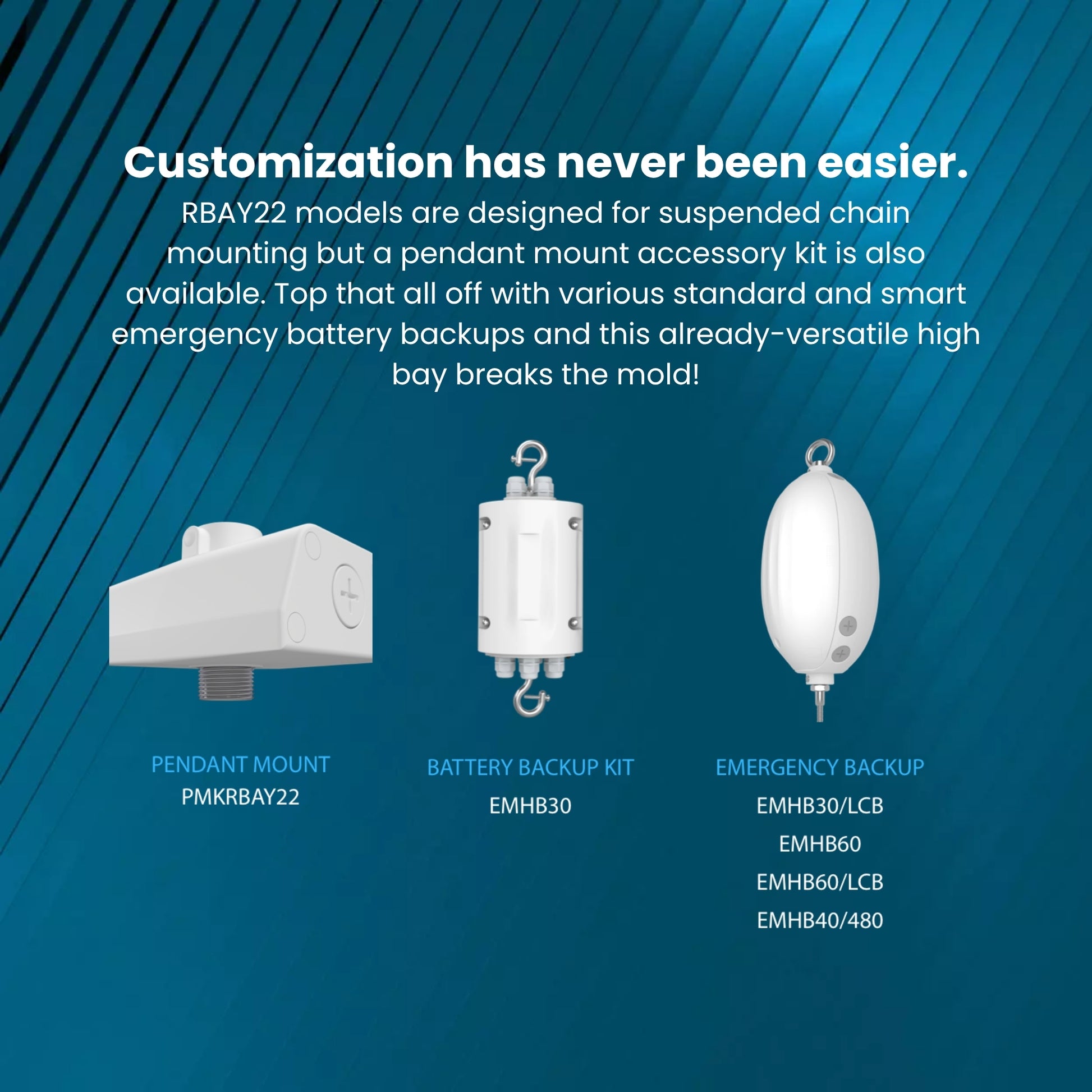 RAB Lighting - 1.5ft High Bay LED Light, 160W, 23200 Lumens, 35K/40K/50K, 120-277V | Bees Lighting