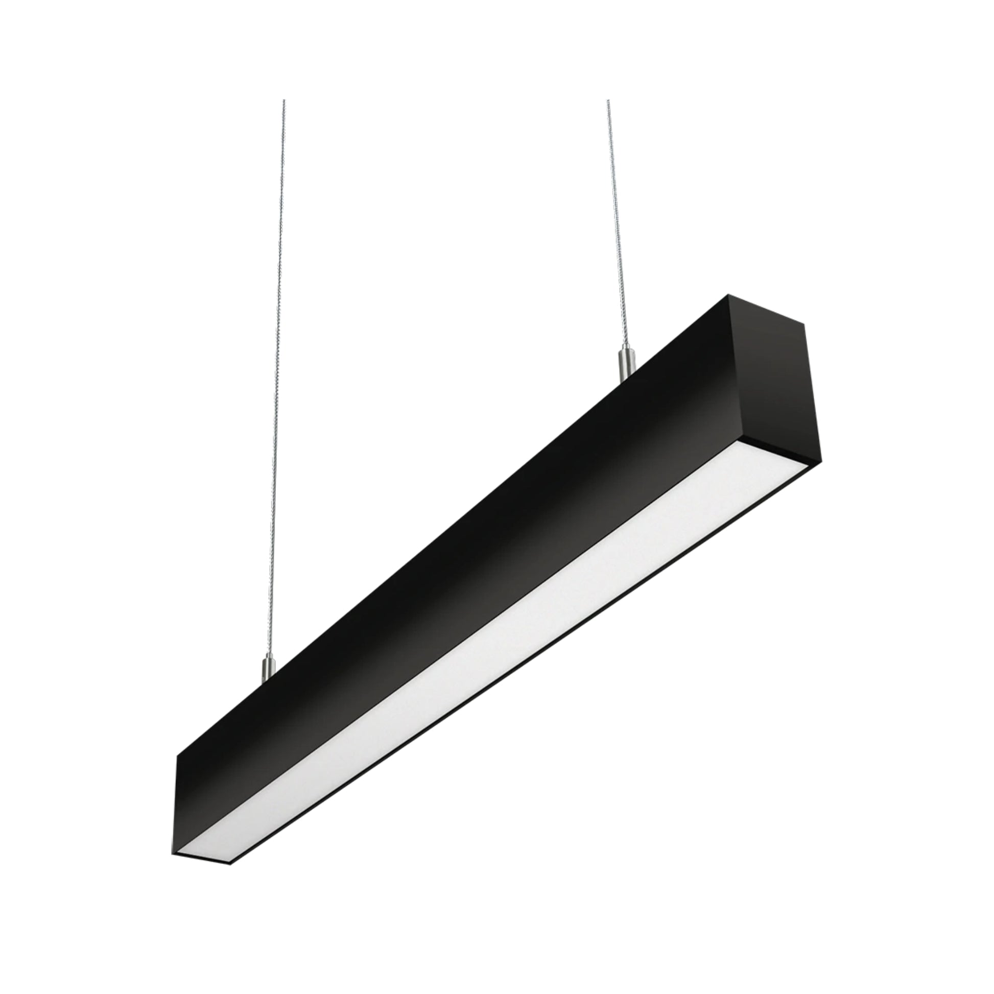 LED Strip Light Fixture, 20W, 2660 Lumens, 30K/35K/40K, 120-277V, Black, Flat Lens - Bees Lighting